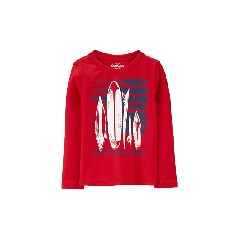 OshKosh B'Gosh Boys' Rashguard, Surfboard Red, 3