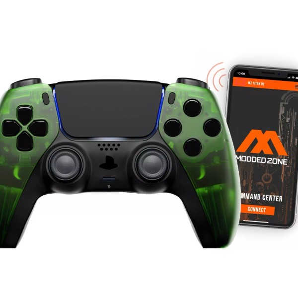Sony Clear Green Smart Rapid Fire Custom Modded Controller compatible