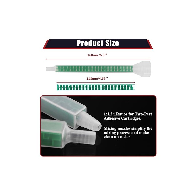 200ml Epoxy Gun Dual Component Professional Heavy-Duty Full Metal Caulking