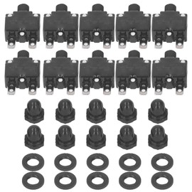 10Pcs Automatic Reset Relay Fuse 15A Thermal Switch Circuit Breaker Overload Protector Waterproof 125 250VAC 65VDC