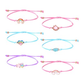 TYFGRT Pack of 6 Colourful Woven Bracelets, Multiple Design Options, Classic Woven Style, Suitable for Daily Use, Soft and Comfortable, Suitable