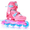 2PM SPORTS Girls Adjustable Illuminating Inline Skates with Light up