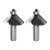 sourcing map 2pcs 45 Degree Chamfer Router Bit 1/2 Inch
