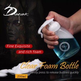 DGT 2pcs 250ml Clear Foaming Soap Pump Dispenser Lotion Liquid Foam Bottle Container