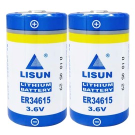 Meewellvetry 2-Pack ER34615 3.6v 19000mah Size D Lithium Battery for CNC Machine Tool Programmer.