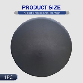 Shakas Car Steering Wheel Sunshade, Heat Insulation Sun Protection Cap for All Seasons, 15.7" Snug Fit Elastic Wrap Cleanable Dustproof Cover, for Most Cars Portable Steering Wheel Accessory (Black)