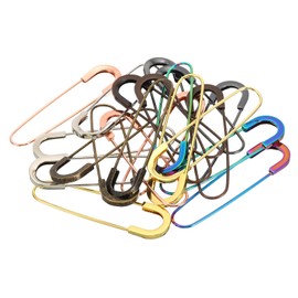 YOKIVE 21 Stück Sicherheitsnadeln, Metall Große Sicherheitsnadeln Clips, Halten Fixiert Sicherheitsnadel, Ideal für Büro, Kunst, Zuhause, Täglicher Gebrauch (Bunt, 3,15 Zoll)