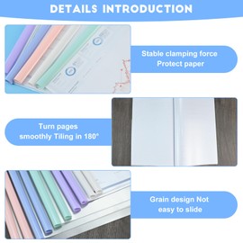30Pcs Report Covers with Sliding Bar, 70 Sheet Capacity 8mm Clear Report Folder, for A4 and Letter Size Paper, Resume Covers Presentation Folders File Document Binder（Colored Sliding Bar）