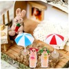 Kisangel 22pcs Miniature Beach Decor Set Plastic Miniature Beach Accessory