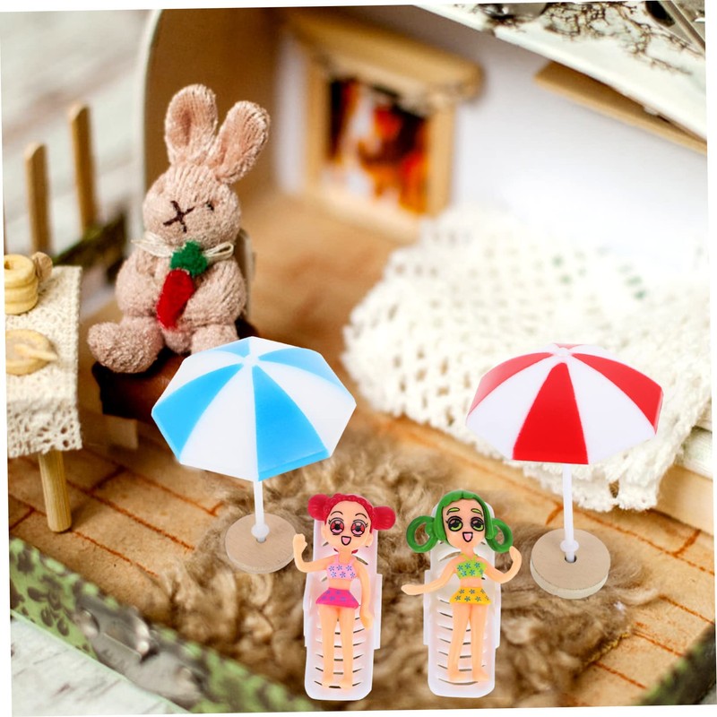 Kisangel 22pcs Miniature Beach Decor Set Plastic Miniature Beach Accessory