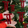 24pcs Red Velvet Bows for Christmas Tree, Large Ribbon Christmas