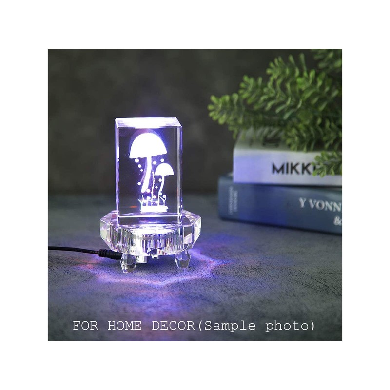click2go Crystal Led Light Multicolor Illuminated Display Base - Color
