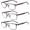 Lcbestbro 3 Pack Business Blue light Blocking Reading Glasses for
