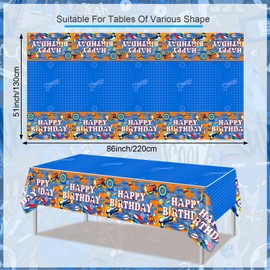 PHOGARY Dart Battle Tablecloths, 3 PCS Plastic Dart War Table Cloth Shooting Target Party Table Cover, Disposable Toy Gun Tablecloths, Gunfight Game Theme Birthday Party Decorations for Boy