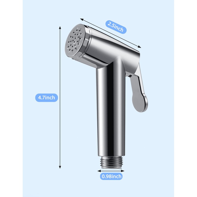 Ultra Light Bidet Toilet Sprayer Head Rustless Handheld Bidet Sprayer