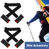 Ski Board Snowboard Back Shoulder Carry Strap Set, 2Pcs Ski