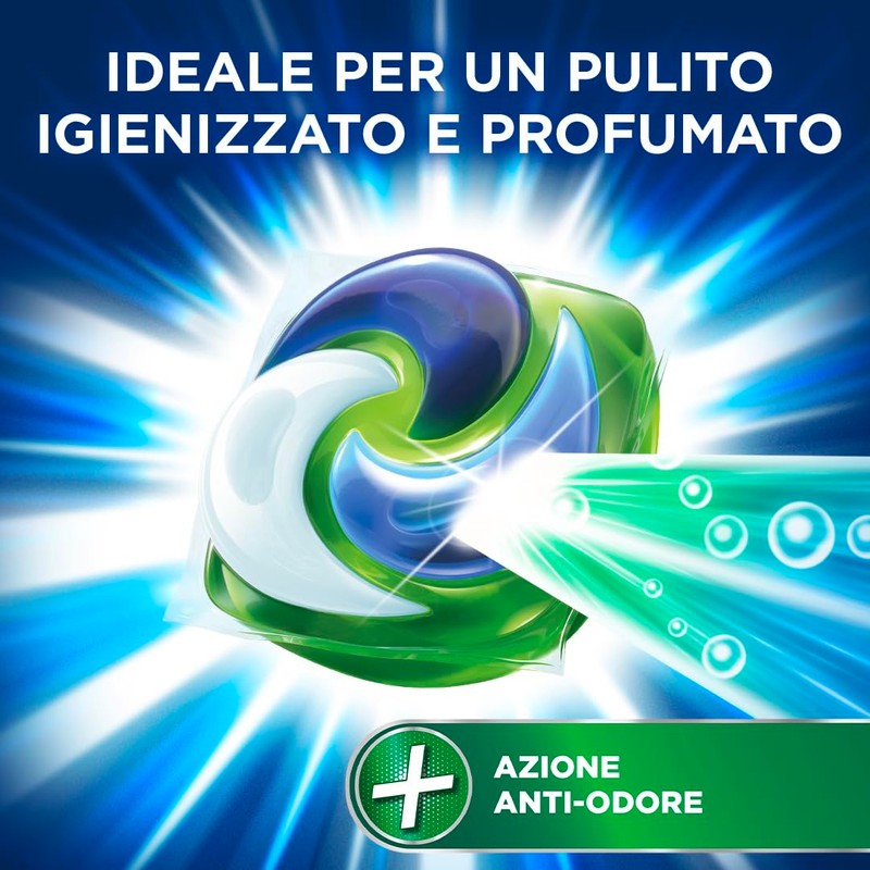 Dash Power Pods Detersivo Lavatrice In Capsule, 19 Lavaggi, Azione