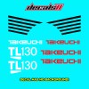 Oracal 651 Takeuchi TL130 Decal Set Sticker Skid Steer TL