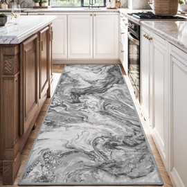 2x10 Runner Rug for Hallways Kitchen Modern Abstract Washable Rug Soft Non Slip Carpet for Laundry Entryway Bedroom Bathroom