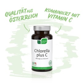 NICApur Chlorella Plus C - with Vitamin B12 and Vitamin C - 90 Capsules