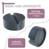 75 x 30 mm rubber pad with V-groove, waffle surface