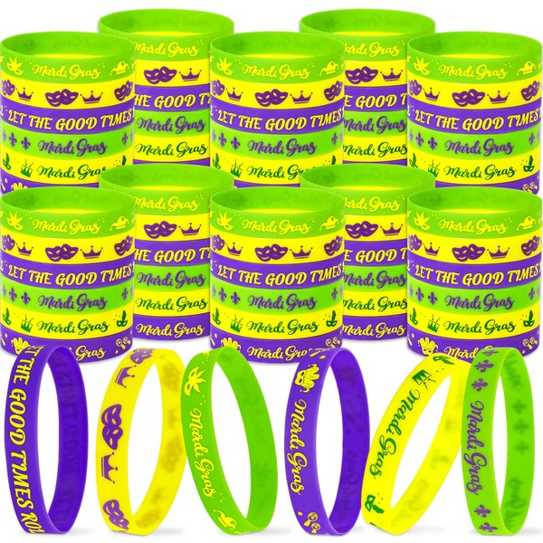 Moon Boat 74PCS Mardi Gras Accessories Bulk Parade Throws Rubber