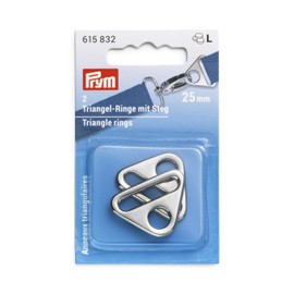 Prym 615832 Bridge 25mm Silver Triangle Rings Zinc Alloy