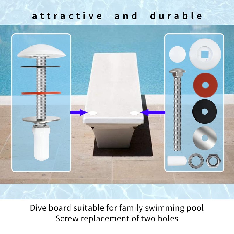 Stainless Steel Diving Board Bolts Kit, Diving Boards Mounting kit