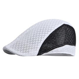 White Fang CA831 Plain Mesh Hunting Hat, Outdoor, Fishing, Men's, Women's,, black white