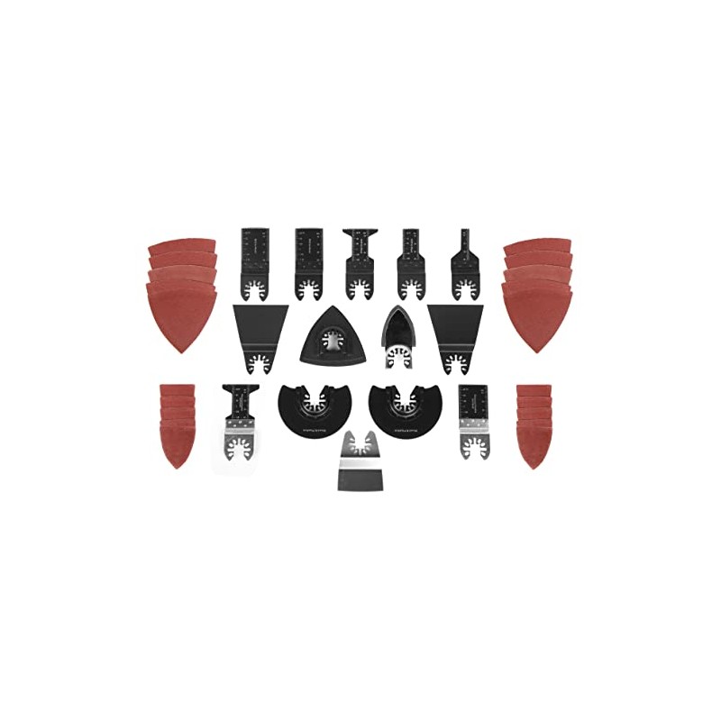WEN MTB014 34-Piece Oscillating Multi-Tool Accessory Set with HCS Blades,