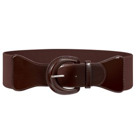 JASGOOD Women Wide Stretchy Vintage Belt Dress Elastic Waist Belts for Women Christmas Dress (Coffee,Belt Length 97cm,Fits Waist 36-41 Inch)