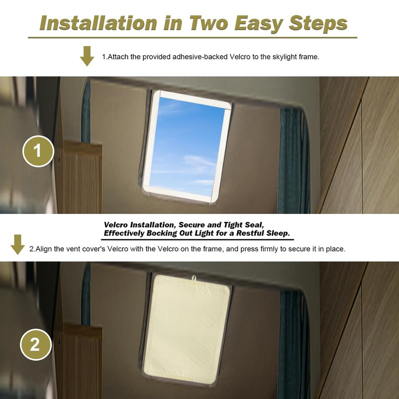 Waterproof RV Vent Insulator and Camper Shower Skylight Cover with