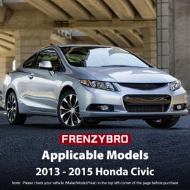 Frenzybro 12 PCs Front Lower Control Arm With Ball Joint Front Rear Sway Bar Outer Inner Tie Rod Boot Replacement For 2013-2015 Honda Civic