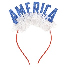 Needzo Fourth of July America Headband, Independence Hair Accessory, Patriotic Party Favors, One Size Fits Most