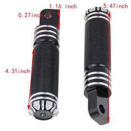 HDBUBALUS Motorcycle Foot Pegs Front Rear Footrests Fits Harley Touring Sportster Softail Dyna Fatboy V-Rod FXS