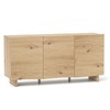 ANJ 55" Sideboard Buffet Cabinet with Storage,Modern Wave Credenza Accent