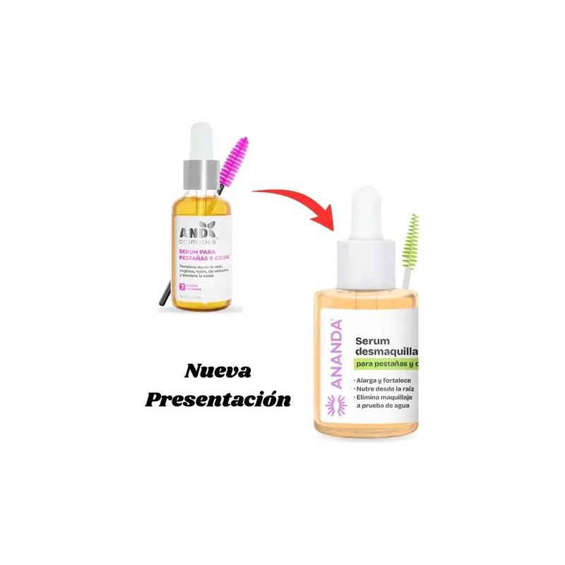 Serum Desmaquillante De Pestañas Y Cejas Fortalecedor Ananda