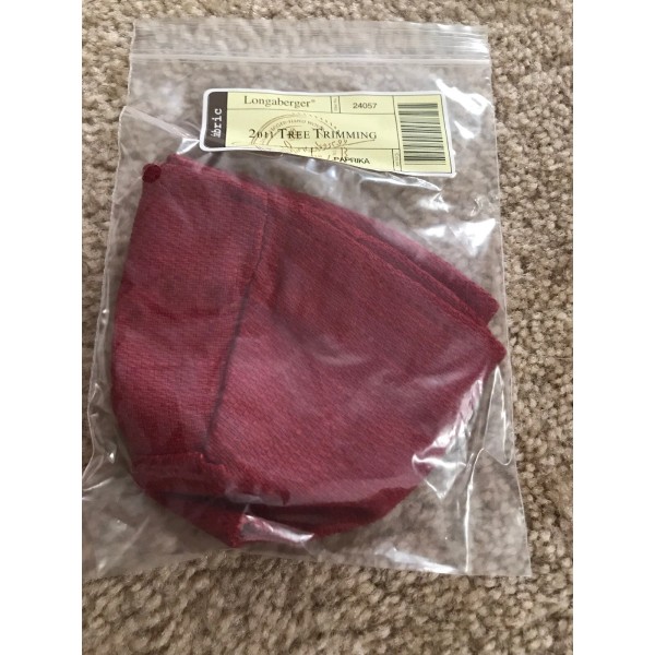 Longaberger 2011 Liner for Tree Trimming Basket in Paprika -
