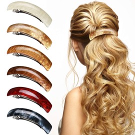 Hair Clips for Women - 6 Retro Large French Style Hair Clips Suitable for Thin Hair