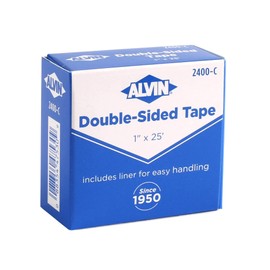 ALVIN Double Sided Tape 1" x 25 Yards Model 2400-C Double Sided Tape, Multipurpose Tape for Arts and Crafts, Great for Woodworking and Home Improvement - 25 Yards