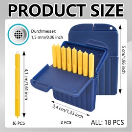 lankai Pack of 16 Cerumen Filters, Cerumen Filter for Hearing Aid Compatible, Hearing Aid Wax Protection, Hearing Aid Cerumen Filter, Replacement Wax Filter for Hearing Aid Wax Protection Filter, for