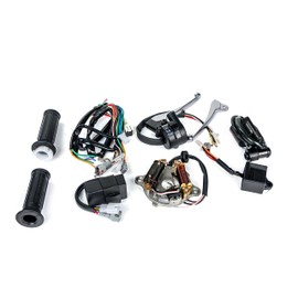 SUNQIAO PW50 Stator,Throttle CDI Control Unit Grips Wire Harness Brake Lever Kit for PY50 Peewee 50CC Y-Zinger Kid Bikes