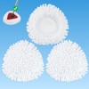 3 Pack White Reusable Microfiber Mop Pads Compatible with O-Cedar