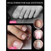 EBANKU Poly Gel Nail Forms for Toes, Pink Long Square