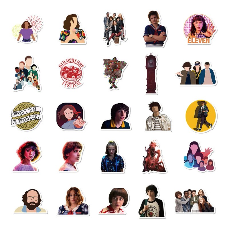 Stranger Things 50 Calcomanias Stickers De Pvc Vs Agua