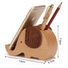Pen Stand, Wooden Pen Holder, Stylish, Pentate, Natural Wood, Solid