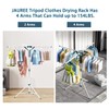 JAUREE Tripod Clothes Drying Rack Folding Indoor, Portable Drying Rack