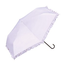 Wpc. 801-134 Parasol, Classic Ruffle, Mini, Lavender, 19.7 inches (50 cm), Full Light Blocking, 100% UV Protection, For Both Rain and Shine, Women's, Folding Umbrella, 2022