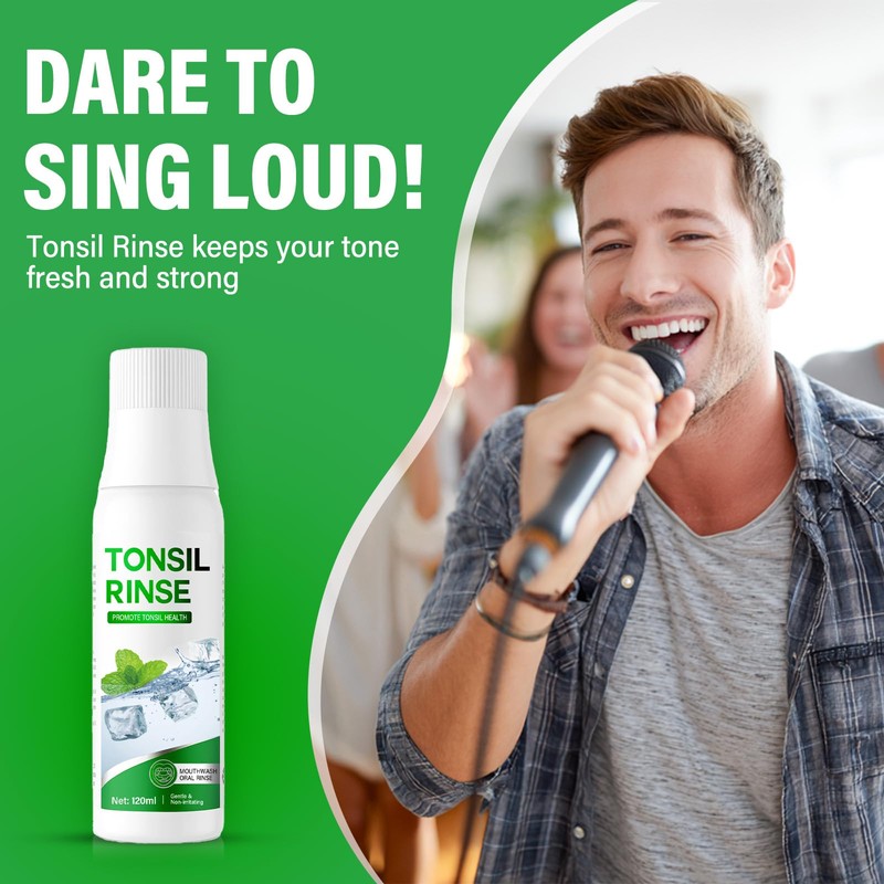 Tonsil Stone Remover Mouthwash,Oral Rinse for Fresh Breath & Dry