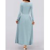 ZESICA Women's Long Sleeve Spring Maxi Dress 2025 Crewneck Knit